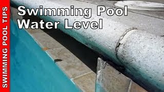 Pool Water Level proper water level [upl. by Kenwood]