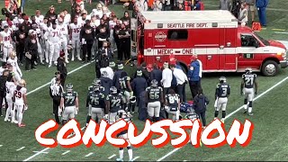 Trenton Cannon Leaves 49ersSeahawks Game in Ambulance [upl. by Areid]