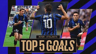 DUE CAPOLAVORI DI LAUTARO E IL SIGILLO DI BOBO 🤩💪  INTER HISTORY  TOP 5 GOALS vs ATALANTA ⚽️ [upl. by Tabbitha]