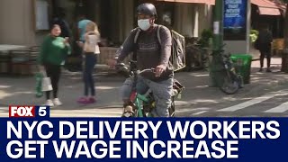 NYC delivery workers get minimum wage increase [upl. by Pugh]