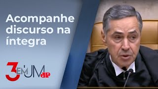 Luís Roberto Barroso fala em “pacificar o Brasil” durante discurso de posse como presidente do STF [upl. by Beitris738]