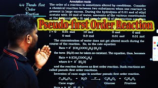 8 Pseudo first order reaction  Chemical Kinetics [upl. by Eduino]