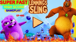 Lemmings Sling Shoot Fun Online Gameplay  Lemmings Sling Android EP483 [upl. by Blader]