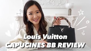 LOUIS VUITTON CAPUCINES BB REVIEW  5 Years Wear amp Tear What Fits Mod Shots amp Styling  idaaaaxx [upl. by Gates]