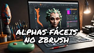 Como Criar um Alpha no ZBrush Guia Completo [upl. by Aiblis]