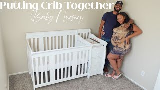 PUTTING CRIB TOGETHER STARTING ON BABY NURSERY STORKCRAFT 4IN1 CONVERTIBLE CRIB [upl. by Blair]