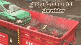 Super Powerful Machine shredding carsRed GIANT [upl. by Llebana218]