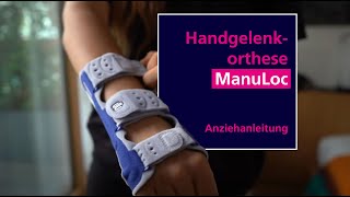 Handgelenkbandage ManuTrain  Anziehanleitung [upl. by Horwath]