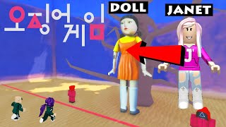 Janet became the DOLL in Squid Game for 500 Robux  Roblox [upl. by Atilek]