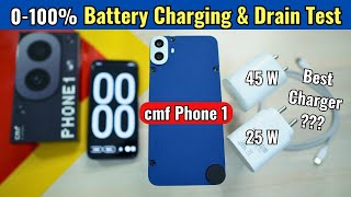 cmf Phone 1 Battery Charging amp Drain test  Review  Benchmark Gaming Heating [upl. by Yanad690]