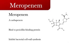 Meropenem merrem  A carbapenem antibiotic drug  drug against bacteria infections [upl. by Smeaj213]