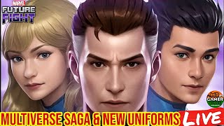 🚨 FANTASTIC FOUR UPDATE 🚨 MULTIVERSE SAGA amp NEW UNIFORMS TESTING 🚨 LIVESTREAM  Marvel future fight [upl. by Haberman984]