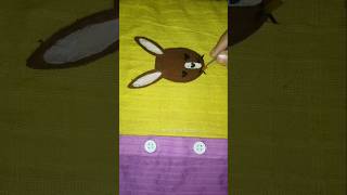 Rabbit Painting by Designer Diaries🐰 shorts ytshorts art fabricpainting designerdiaries [upl. by Boorman]