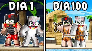 ¡SOBREVIVIMOS 100 DÍAS en UNA ISLA en MINECRAFT 😱🏝️ VICNIX ISLA DESIERTA 1 [upl. by Sayce533]