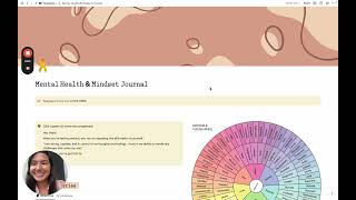 Notion Tutorial Template Mental Health and Mindset Journal [upl. by Millur]