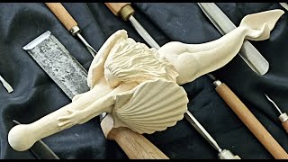 Ahşap Oyma Denizkızı Hançer  Wood Carving Mermaid Dagger [upl. by Noned]