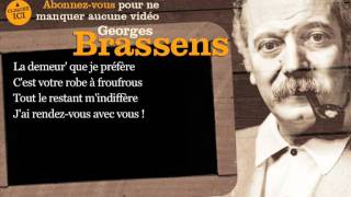 Georges Brassens  Jai rendez vous avec vous  Paroles  karaoké [upl. by Nomra414]