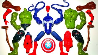 Avengers toys assemble superhero venom carnage vs spiderman vs sirenhead vs hulk smash [upl. by Otrebogir]