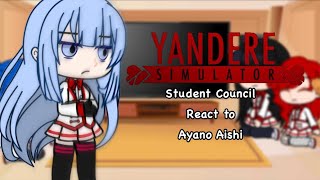 Yandere Simulator  Student Council react to Ayano Aishi  From Tiktok  Not my AU  pretty lazy [upl. by Atauqal]