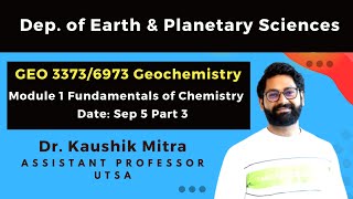 Geochemistry Fall 2023 September 5 Part 3 [upl. by Sherris]