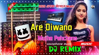 Are Diwano Mujhe Pehchano  Saxophone Music Hard Bass Happy New Year 2025 Special Music [upl. by Nodnar178]