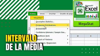 ESTIMACIÓN PUNTUAL E INTERVÁLICA DE LA MEDIA POBLACIONAL CON MEGASTAT [upl. by Lalittah]
