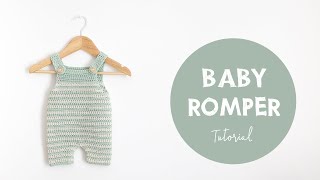 Easy Crochet Baby Romper Step By Step Tutorial Croby Patterns [upl. by Okiam]