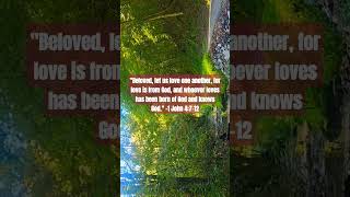 quotBeloved let us love one another for love is from God1 John 47 god love bibleverse beloved [upl. by Lippold678]