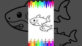 Learn How to Draw Shark  Drawing Painting and coloring for Kids  Easy Drawing  art [upl. by Annair132]