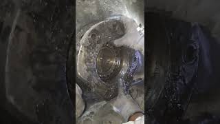 Removed wheel bearing side flange [upl. by Ayirp]