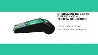 POS  Verifone  OPERACIÓN DE VENTA DIFERIDA CON TARJETA DE CRÉDITO [upl. by Quennie]