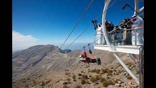 Jebel Jais Flight takes Guinness World Record Longest Zipline [upl. by Hsetirp]