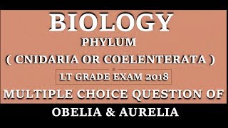 Biology Phylum  Cnidaria  Multiple Choice Questions Of Obelia amp Aurelia [upl. by Ayikan892]