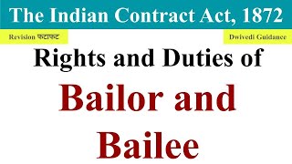 Rights and duties of bailor and bailee bailment and pledge duties of bailor duties of bailee law [upl. by Robillard557]