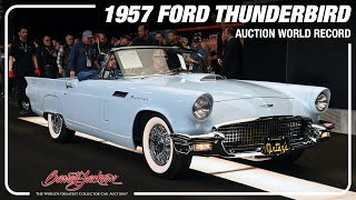 AUCTION WORLD RECORD  1957 Ford Thunderbird Convertible  BARRETTJACKSON 2023 SCOTTSDALE AUCTION [upl. by Bruning]