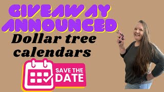 Dollar Tree Calendars Giveaway Announce diy giveaway dollartree [upl. by Adalie]