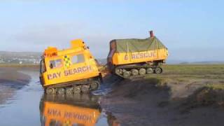 Bay SAR Hagglund bv206 driver training on Morecambe Bay [upl. by Giverin377]