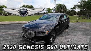 2020 Genesis G90 Ultimate REVIEW  indepth exteriorinterior walkaround with driving impressions [upl. by Dodwell]