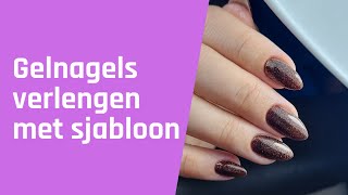 Gelnagels verlengen met sjablonen [upl. by Aynuat]