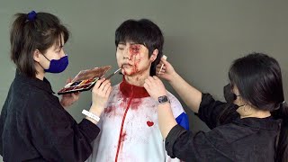 All of Us Are Dead  Gwinam Special Makeup Process Korean Zombie Movie Makeup Artist [upl. by Utica61]