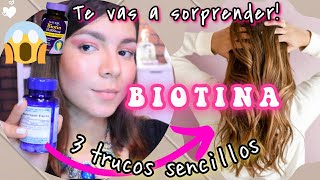 COMO hacer CRECER el CABELLO RÁPIDO con BIOTINA [upl. by Malinin]