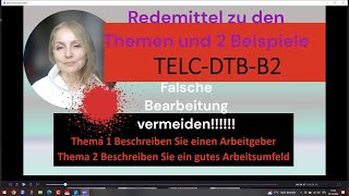 DTB B2 Fehler vermeiden beim Beschreiben eines Arbeitgebers und eines Arbeitsumfelds [upl. by Naimaj]