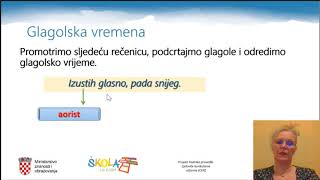 Hrvatski jezik 6 razred Glagolska vremena za izricanje prošlosti [upl. by Aicileb]