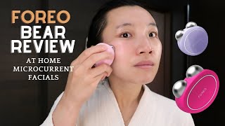 FOREO BEAR review  at home microcurrent facial [upl. by Hildebrandt]