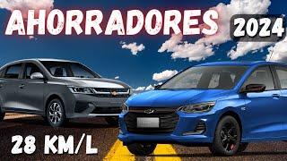 Los 10 AUTOS más ECONÓMICOS de GASOLINA en México 2024 [upl. by Chloras]