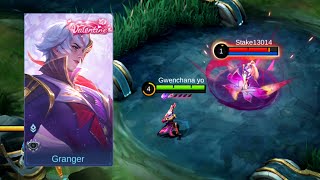 Granger Valentine skin gameplay  Mobile Legends [upl. by Trevah]