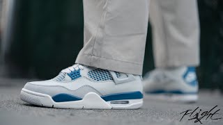 AIR JORDAN 4 quotMILITARY BLUEquot EARLY LOOK  REVIEW SIZING amp ONFOOT [upl. by Merwyn130]