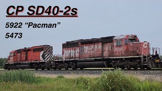 Pair of CP SD402s Haul Continuous Welded Train on the Bredenbury Sub [upl. by Idolla]