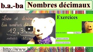 Baba cours Maths CM2  Lire et écrire les nombres décimaux [upl. by Erfert]