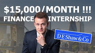 15000month finance internship  Top 3 Tips  Interview Questions  D E Shaw amp Co [upl. by Monah906]